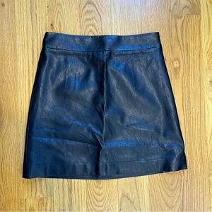 EUC J Crew Factory Faux Leather Mini Skirt